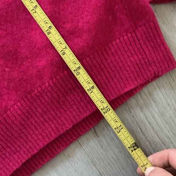 Ralph Lauren Sport Italian Merino‎ Wool Pink V Neck Long Sleeve Sweater Size M - Picture 5 of 7
